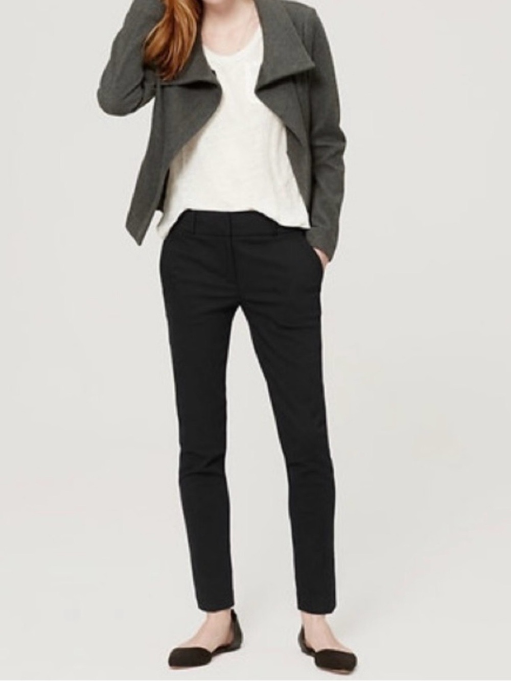 LOFT Marisa Black Skinny Dress Pants for Women